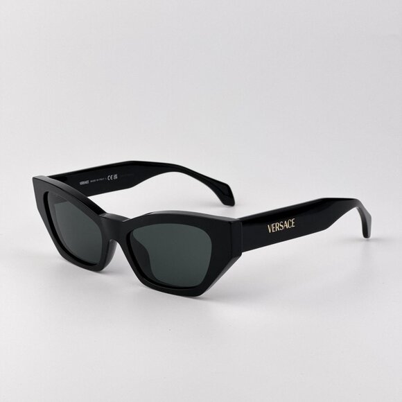 Versace Women’s Sunglasses – Black Cat Eye Frame / Grey Lenses | VE4488U GB1/87 main image 10